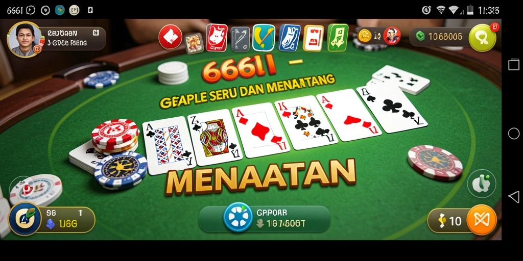 Tampilan gameplay Gaple yang menarik dan interaktif.