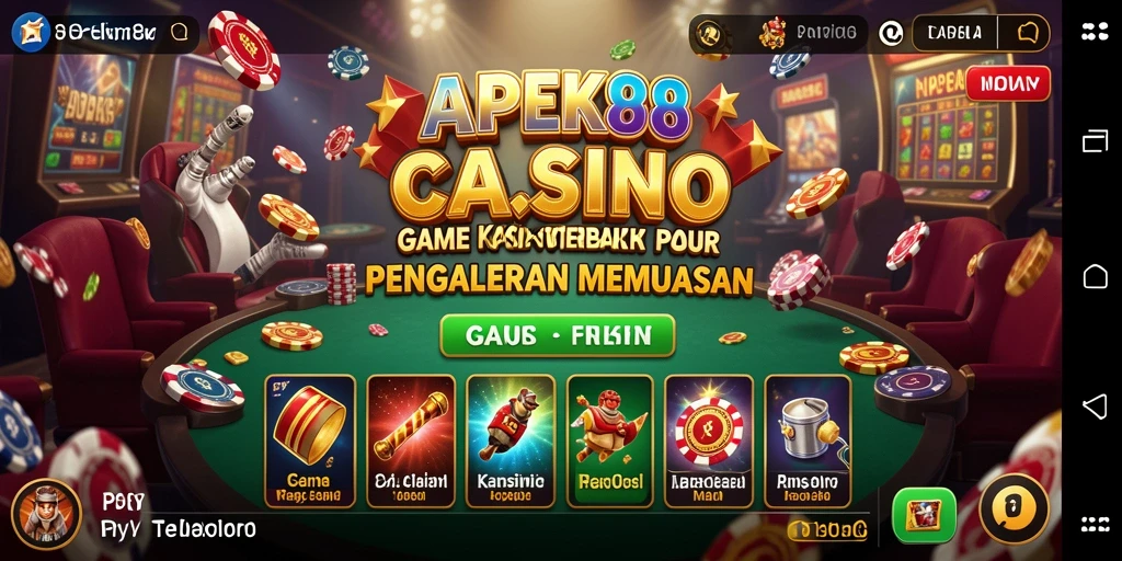 Gameplay APEK88 menampilkan aksi seru permainan Kasino.