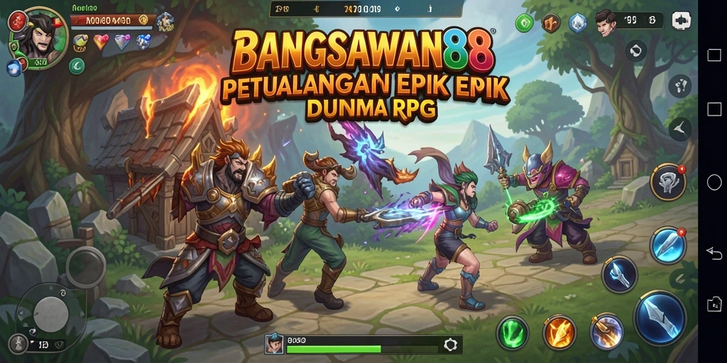 Screenshot menampilkan aksi pertarungan epik di dalam BANGSAWAN88.