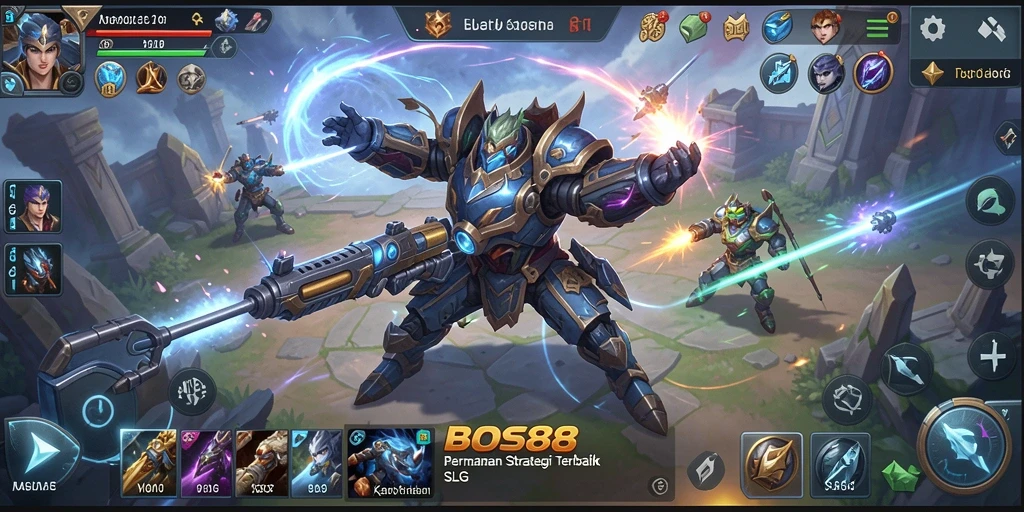 Tampilan gameplay seru yang menampilkan strategi dalam BOS88.
