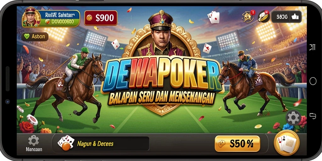 Gameplay menarik DEWAPOKER dengan balapan seru dan grafik menakjubkan.