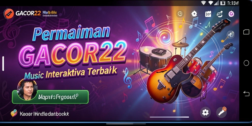 Screenshot GACOR22 menampilkan pengalaman bermain musik yang seru.