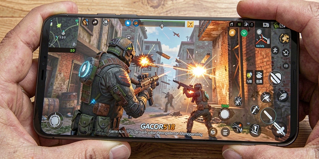 Tampilan aksi mendebarkan dari gameplay GACOR518.