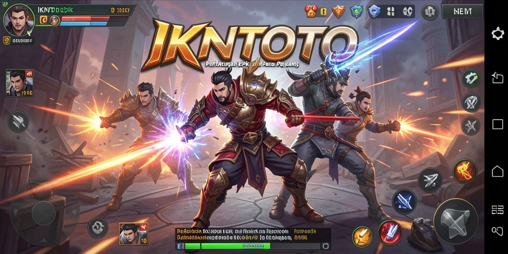 Tampilan gameplay seru dengan aksi bertarung yang mendebarkan di IKNTOTO.