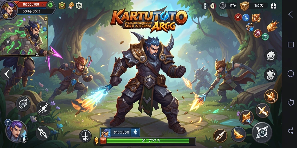 Tampilan gameplay ARPG KARTUTOTO yang mengesankan dan penuh aksi.