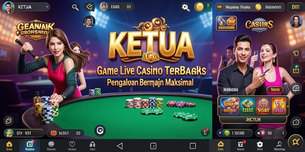 Tampilan menarik gameplay Live Casino di KETUA.