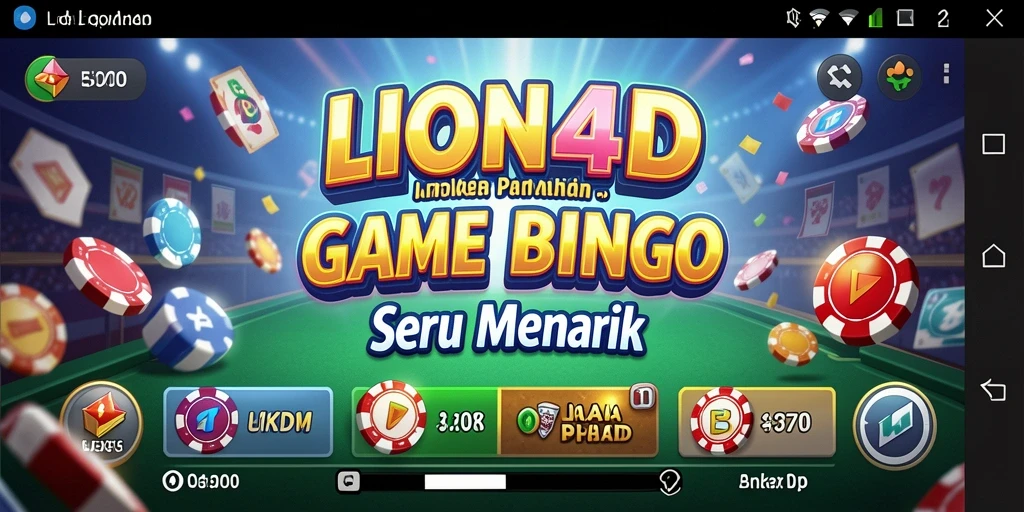 Tampilan utama gameplay LION4D yang seru dalam permainan Bingo.