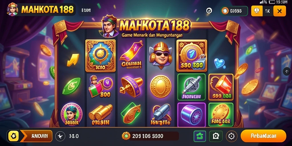 Screenshot MAHKOTA188 menampilkan gameplay Slot yang seru dan interaktif.