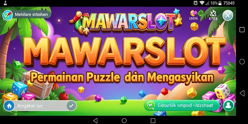 Screenshot gameplay MAWARSLOT menampilkan tantangan puzzle yang seru.