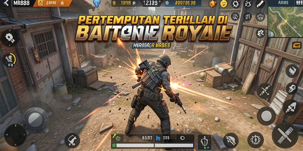 Gameplay seru di arena Battle Royale MR888 dengan grafis memukau.
