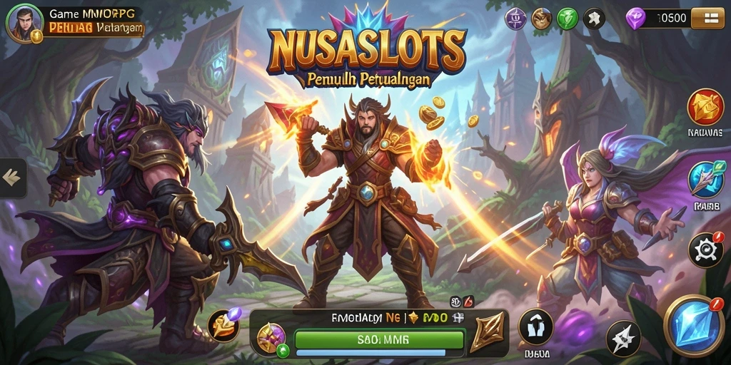 Tampilan gameplay seru di NUSASLOTS dengan karakter yang beraneka ragam.