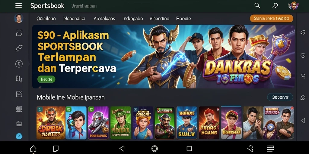 Screenshot utama S80 menampilkan antarmuka taruhan olahraga yang menarik.