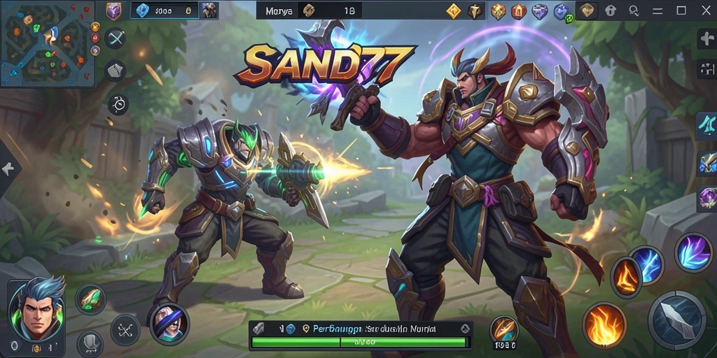 Tangkapan layar gameplay seru SAND77 di medan perang.