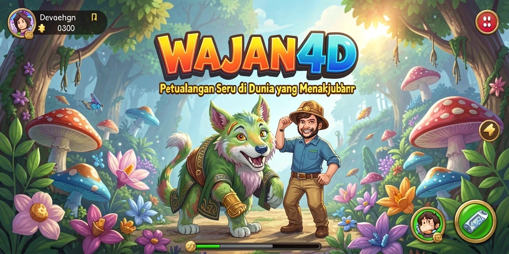Screenshot WAJAN4D menampilkan aksi eksplorasi petualangan yang seru.